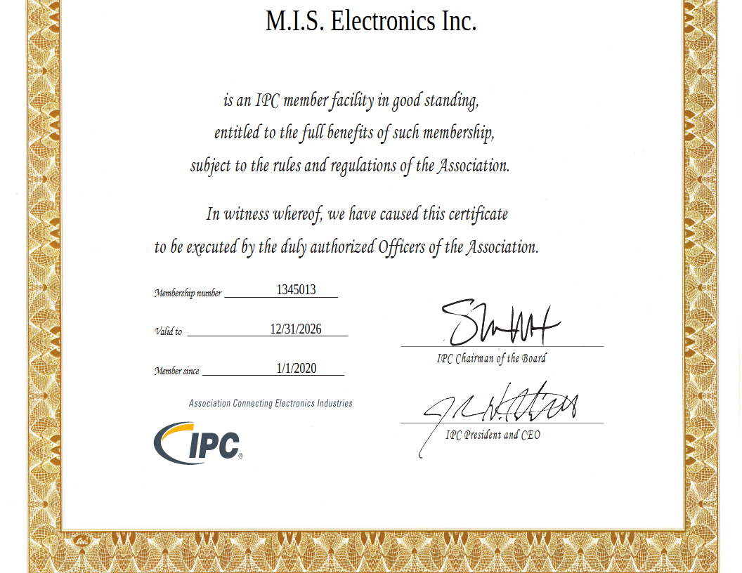 IPC-certificate